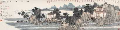 何加林 癸未（2003年）作 烟江闲居 镜心